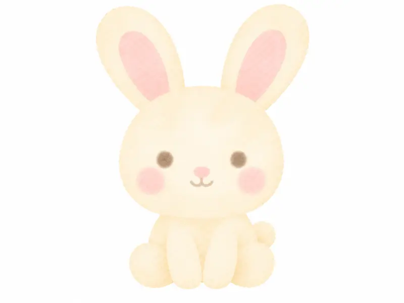 うさぎの水彩素材