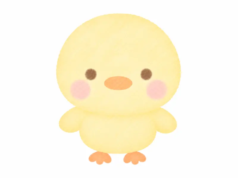 ひよこの水彩素材