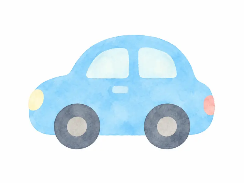 あおい車の水彩素材